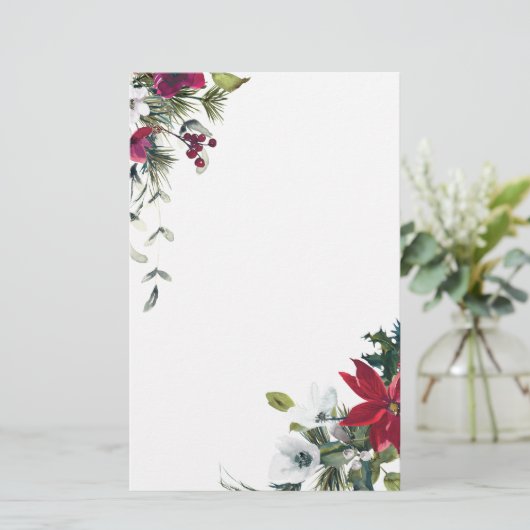 クリスマスの花 便箋 (スタンド正面)