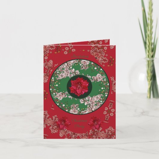 クリスマスの花 招待状 (正面)