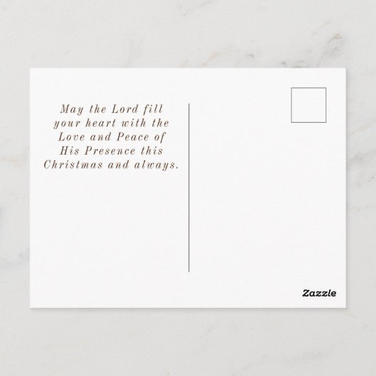 クリスマスの花  神に感謝を捧げる 聖書の言葉 ポストカード (裏面)