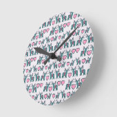 クリスマスの芸術 ラウンド壁時計 (傾斜)