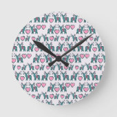 クリスマスの芸術 ラウンド壁時計 (正面)