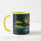 クリスマスの若い鹿ストリーム魔法ライト マグカップ (左)