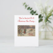 クリスマスの茶パーティの招待状 招待状 (スタンド正面)