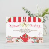 クリスマスの茶パーティの招待状 招待状 (スタンド正面)