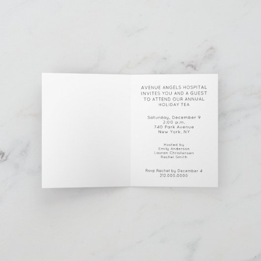 クリスマスの茶招待状 招待状 (内部)