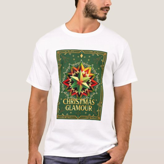 **クリスマスの華やかさ** Tシャツ (正面)