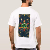 **クリスマスの華やかさ** Tシャツ (裏面)