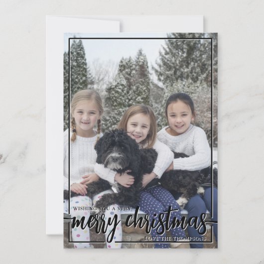 クリスマスの華やかな写真をお望み シーズンカード (正面)
