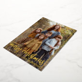 クリスマスの華やかな写真をお望み 箔シーズンカード (回転した状態)