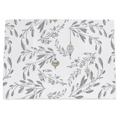 クリスマスの葉と果実 ラージペーパーバッグ (正面)