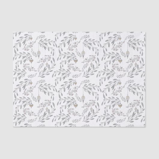 クリスマスの葉と果実 薄葉紙 (正面)