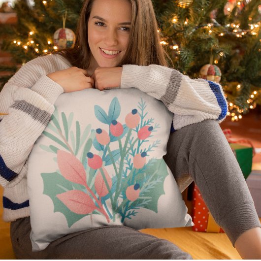 クリスマスの葉のクッションシンプルの素朴な農家 クッション