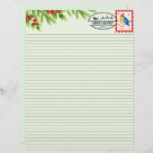 クリスマスの葉の並んだ紙 (正面/裏面)