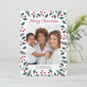 クリスマスの葉の写真 シーズンカード (スタンド正面)