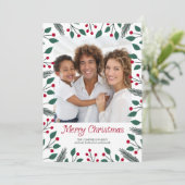 クリスマスの葉の写真 シーズンカード (スタンド正面)
