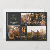 クリスマスの葉の喜び水の色の植物写真 シーズンカード (正面)