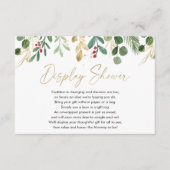 クリスマスの葉の赤ちゃんシャワー表示シャワー エンクロージャーカード (正面)