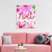 クリスマスの葉 – ノエル キャンバスプリント (インサイチュ (リビング))