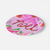 クリスマスの葉 – ノエル ペーパープレート (アングル)