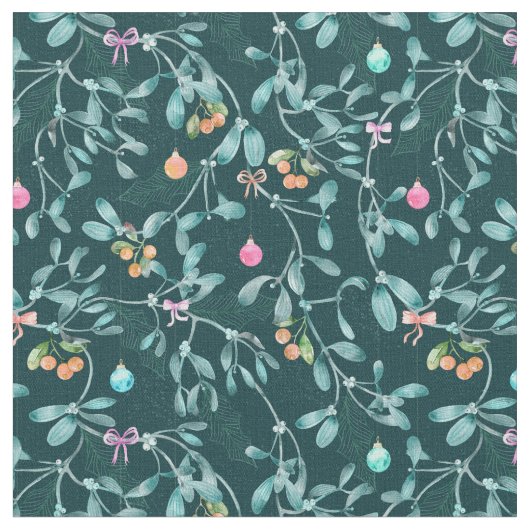 クリスマスの葉 ファブリック (クローズアップ)