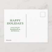 クリスマスの葉-与え シーズンポストカード (裏面)