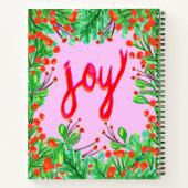 クリスマスの葉 – 喜び ノートブック (裏面)