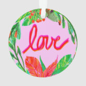 クリスマスの葉 – 愛 オーナメント (裏面)