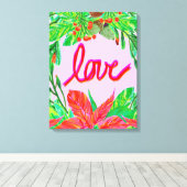 クリスマスの葉 – 愛 キャンバスプリント (インサイチュ (ウッドフロア))