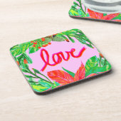 クリスマスの葉 – 愛 コースター (左側)