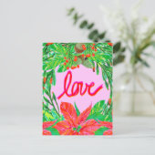 クリスマスの葉 - 愛 シーズンポストカード (スタンド正面)