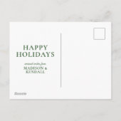 クリスマスの葉 - 愛 シーズンポストカード (裏面)