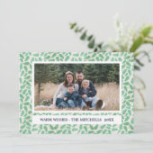 クリスマスの葉 |横カスタム景休日の写真 シーズンカード (スタンド正面)