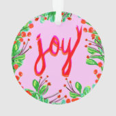 クリスマスの葉 – Joy オーナメント (裏面)