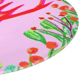 クリスマスの葉 – Joy カッティングボード (角)