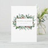 クリスマスの葉Pinecone日付カードを保存 案内状 (スタンド正面)