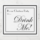 クリスマスの薬局スタイル飲んで!酒類ボトル リキュールボトルラベル (シングルラベル)