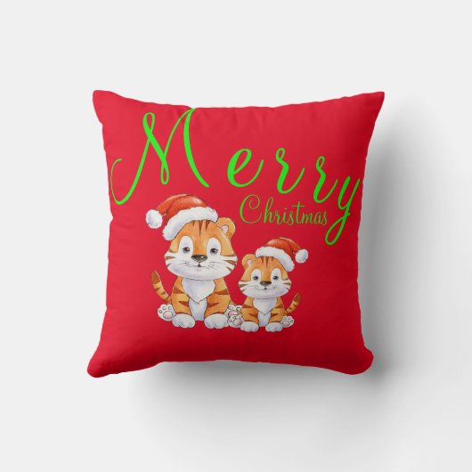 クリスマスの虎 クッション (裏面)