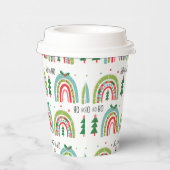 クリスマスの虹と木の休日 紙コップ (右)