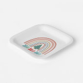 クリスマスの虹の木とホホ ペーパープレート (傾斜あり)