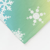 クリスマスの虹の雪片パターン フリースブランケット (角)