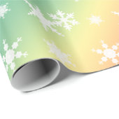 クリスマスの虹の雪片パターン ラッピングペーパー (ロールコーナー)