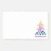 クリスマスの虹色のメモ ポストイット (正面)