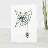クリスマスの蜘蛛の巣はゴシックの休日をつけます シーズンカード (正面)