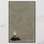 クリスマスの蝋燭の文房具 便箋 (正面)