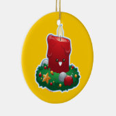 クリスマスの蝋燭 セラミックオーナメント (右)