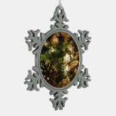 クリスマスの蝶 スノーフレークピューターオーナメント (左)