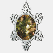 クリスマスの蝶 スノーフレークピューターオーナメント (右)