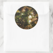 クリスマスの蝶 ラウンドシール (バッグ)