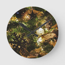 クリスマスの蝶 ラウンド壁時計