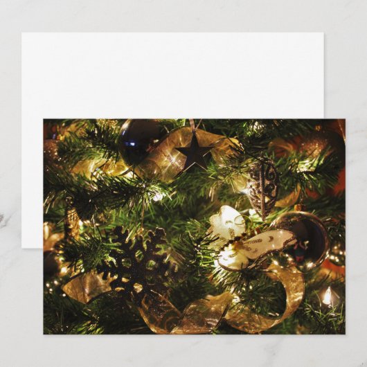 クリスマスの蝶 招待状 (正面/裏面)